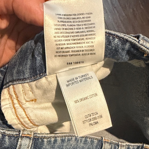 Citizens Of Humanity Blue Denim Wide Leg Jeans - Picture 7 of 11